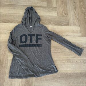 Women’s Medium Orangetheory Grey Lightweight Soft Long Sleeve Hoodie